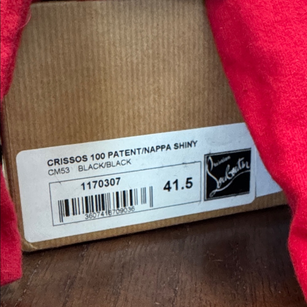 Christian Louboutin Crissos 100 Patent & Nappa Shiny Leather Pump Size 41.5 - Picture 8 of 14